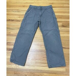 Carhartt Utility Chino Pants Men's 34x30 Gray Dungaree Fit Workwear Straight Leg